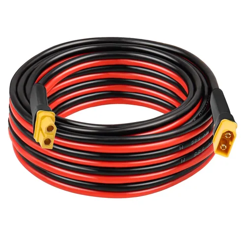 Miniatura 9 de Cable de extensión XT60 de 10 AWG de 1 pie, 2 unidades, 2, 3, 5, 10, 10, 15, 20, 25, 30, 35, 40, 50, 75, 100 pies, conector hembra a macho XT60