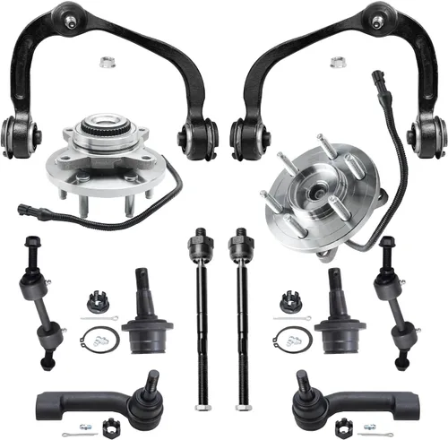 Miniatura 167 de Detroit Axle - Kit de nudillos de dirección delantera izquierda para Ford Edge Lincoln MKX 07-10, cojinete de rueda del lado del conductor, nudillo