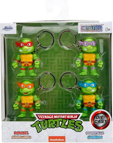 Miniatura 2 de Jada Toys - Teenage Mutant Ninja Turtles - Figuras fundidas a presión de 2.5 pulgadas, 4 unidades, figuras coleccionables con llavero, regalo