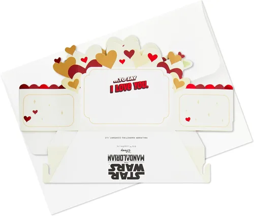 Miniatura 7 de Hallmark Paper Wonder - Tarjeta de amor desplegable, Star Wars Baby Yoda, para el día de San Valentín, aniversario o felicitación (gesto de amistad)