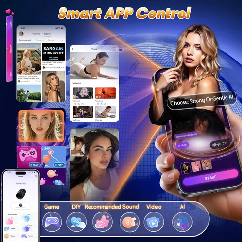 Miniatura 6 de Juguetes sexuales masculinos para hombres, masturbador masculino, vibrador de entrenamiento de pene con control por app, juguete sexual vibrador