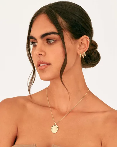Miniatura 5 de PAVOI 18K Gold Plated 925 Sterling Silver Posts Small Hoop Earrings for Women - Trendy Geometric Plain Chunky Huggie Earscape Piercing Pack