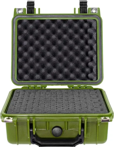 Miniatura 4 de Eylar Pequeño engranaje de 10.62", equipo, estuche rígido para cámara impermeable con espuma TSA estándares (verde)