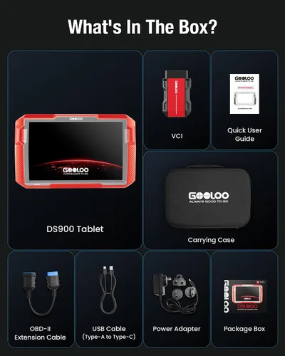 Miniatura 8 de Escáner de diagnóstico GOOLOO DS900 OBD2, herramienta de escaneo bidireccional de sistema completo, escáner Bluetooth 5.0 con pantalla táctil de 8