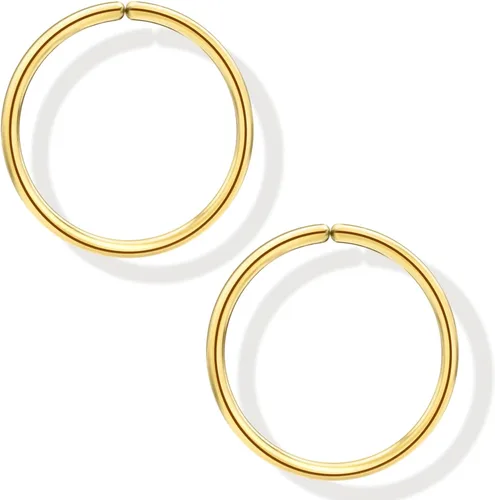 Miniatura 7 de Pequeños aretes de aro huggie de oro o plata de ley para mujeres y niñas, cartílago, nariz, hélix, tragus