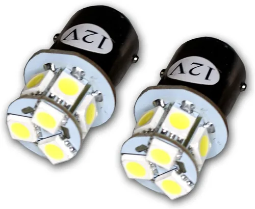 Miniatura 2 de LEDTL-1157-WS9 - Bombillas LED de luz trasera 1157, 9 SMD LED, color blanco, juego de 2 piezas