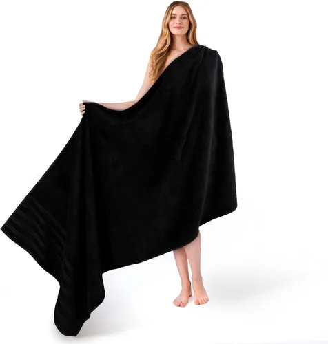 Miniatura 150 de American Soft Linen - Juego de 4 toallas, 100% de algodón turco, 27 x 54 pulgadas, tamaño extragrande, toallas para la ducha, color amarillo