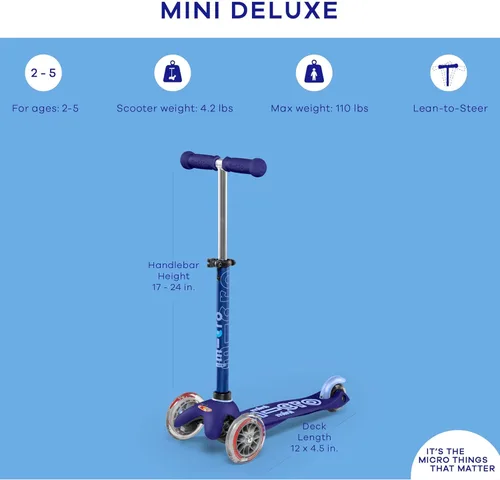 Miniatura 9 de Micro Kickboard - Mini Deluxe - Patinete Micro de tres ruedas de diseño suizo inclinado para dirigir
