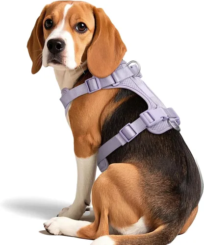 Miniatura 8 de Wisedog Arnés para perro de tamaño mediano, chaleco para mascotas con clip frontal, arnés ajustable para cachorro con 3 hebillas de liberación