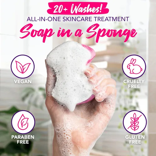 Miniatura 3 de Spongables Pedi Scrub - Esponja exfoliante para pies de 5+ lavados, lavanda, 6 unidades Aceite de árbol de té de lavanda Viaje