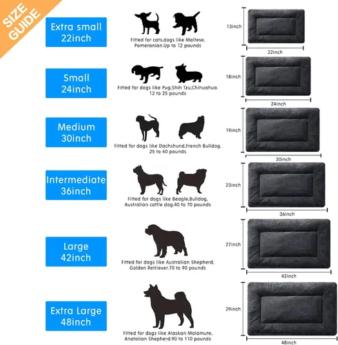 Miniatura 2 de Camas para Perros Almohadilla para Jaula para Perros Extra Pequeños Cama Ultra Suave para Jaula de Perro Lavable y Antideslizante Almohadilla