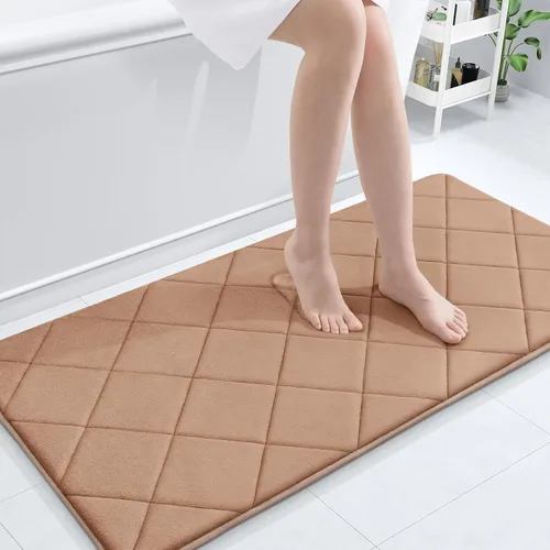 Miniatura 139 de OLANLY Tapete de baño de espuma viscoelástica de 24 x 16 pulgadas, ultra suave y absorbente, lavable a máquina, cómodo tapete de baño para suelo