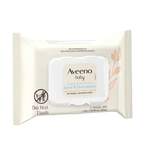 Miniatura 13 de Aveeno Baby Toallitas para manos y cara sin fragancia con extracto de avena y aloe, toallitas limpiadoras e hidratantes para pieles sensibles, sin