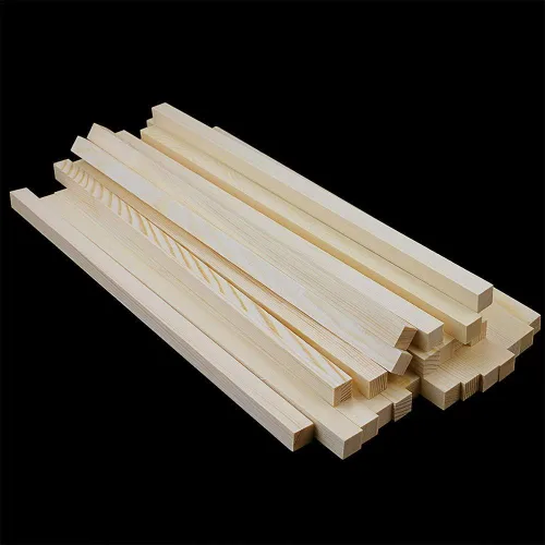Miniatura 4 de Paquete de 25 varillas o palos cuadrados de madera dura sin terminar de 1/2" x 12