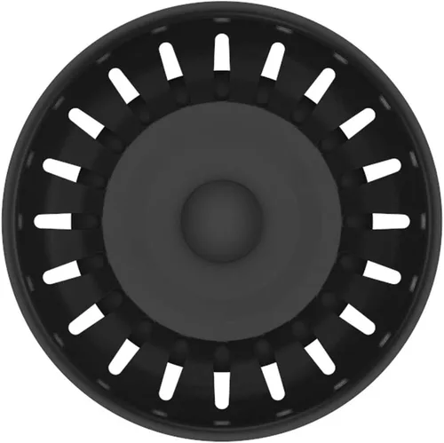 Miniatura 2 de KANARY Colador de repuesto para fregadero de cocina para desagües estándar (3-1/2 pulgadas), cuerpo de acero inoxidable con tapón de goma