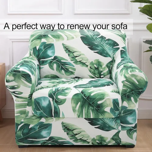 Miniatura 8 de hyha Fundas para sofá, fundas para silla/sofá, estampado floral, elásticas, estampadas, 2 piezas, funda para cojín separado para sofá, protector