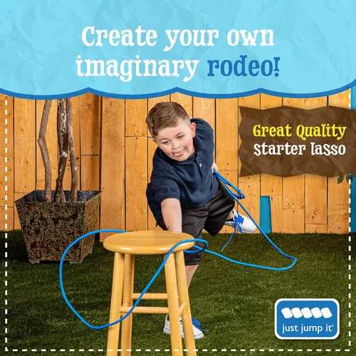 Miniatura 5 de Just Jump It Lil Lariat Junior Lasso Rope - Pre-Tied 20' Kids Cowboy Rope Rojo