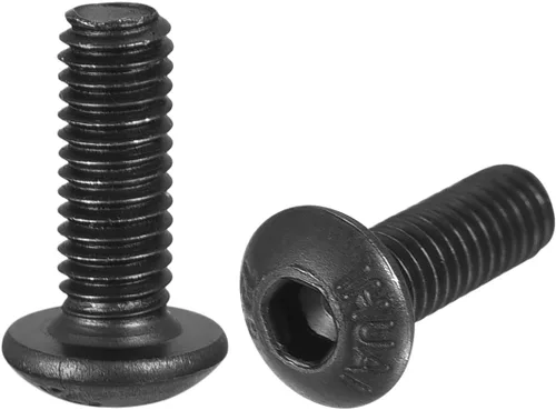 Miniatura 16 de uxcell Tornillos de cabeza de botón hexagonal M3x6mm Tornillos de acero de aleación 100pcs