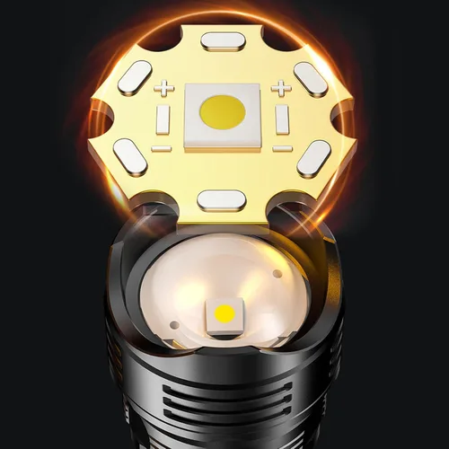 Miniatura 6 de Linternas LED de alto brillo Linternas recargables portátiles regulables para acampar al aire libre senderismo