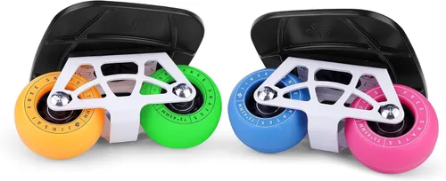 Miniatura 10 de FreeSkates Patines Portátiles de Deriva para Carretera con Plataforma de Aleación de Aluminio Antideslizante, Patineta Dividida con Ruedas de PU
