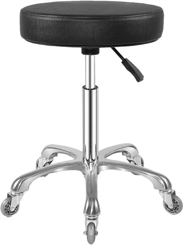 Miniatura 9 de Ainilaily Taburete Rodante con Ruedas Hidráulico de Servicio Pesado para Tienda Cocina Trabajo Pestañas Tatuaje Laboratorio Médico Guitarra, Silla