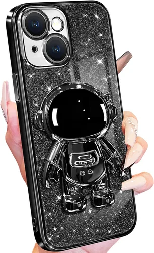 Miniatura 41 de Buleens Funda para iPhone 13 Pro Astronauta, Fundas Transparentes para iPhone 13 Pro con Papel Brillante y Soporte de Astronauta, Mujeres Niñas Rosa