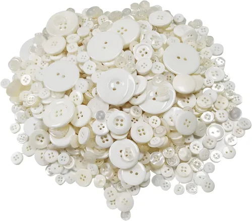 Miniatura 17 de 600-700 Piezas Botones Redondos de Resina Tamaños Variados para Manualidades Costura DIY Manual Pintura de Botones DIY Adorno Hecho a Mano Botones