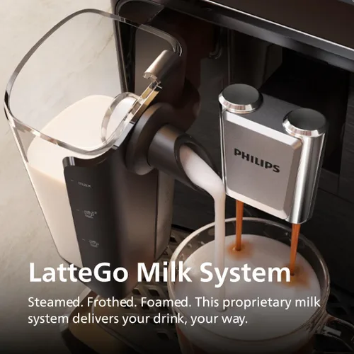 Miniatura 4 de Philips Máquina de café espresso totalmente automática serie 2300 con sistema de leche LatteGo y molinillo integrado, 4 preajustes de café y agua