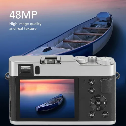 Miniatura 7 de Cámara digital para fotografía, cámara de vlogging 4K, cámara retro compacta de zoom digital de 48 MP y 16X, antivibraciones, pantalla de 2.8