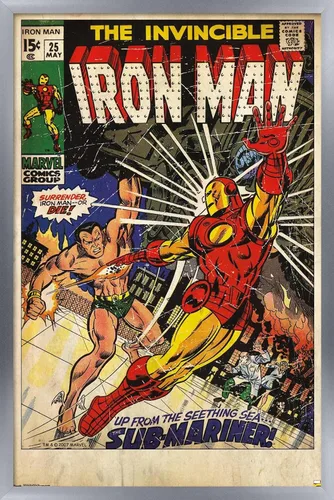 Miniatura 6 de Trends International 24 x 36 pulgadas Marvel Comics - Iron Man - Póster de pared con cubierta #25, 24 x 36 pulgadas, versión premium sin marco