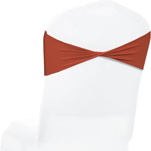Miniatura 29 de MDS® Paquete de 10 bandas elásticas de elastano para silla sin hebilla deslizante, lazo elástico reutilizable para silla para boda, recepción