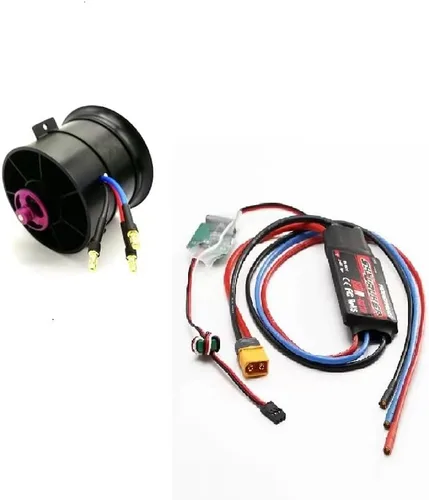 Miniatura 8 de Powerfun EDF 2.756 in 12 cuchillas ventilador conducido con motor RC sin escobillas 2300KV equilibrio probado para EDF 6S RC Jet Avión