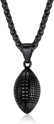 ChainsPro Collar de bola para hombre, joyería deportiva, regalo de confirmación para amantes del fútbol, fútbol, béisbol, cadena de 22 + 2 pulgadas