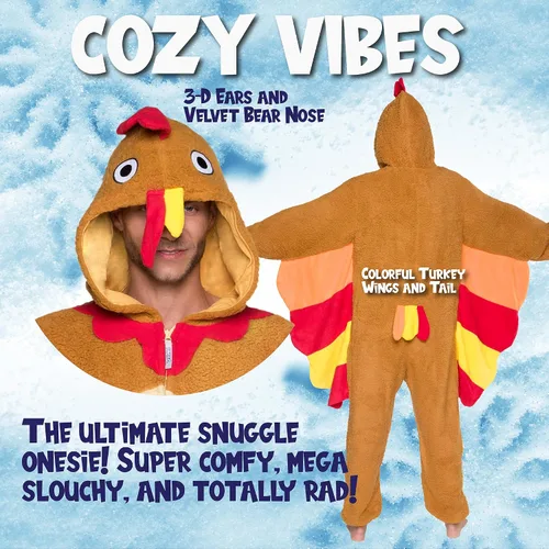 Miniatura 7 de Funziez! Mameluco de sherpa ajustado para adultos, disfraz de Halloween de animales, traje de cosplay de una pieza de felpa para mujeres y hombres