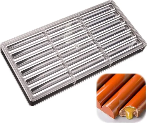 18 cavidades palos largos forma policarbonato PC chocolate molde caramelo fondant cubo de hielo moldes para hornear DIY suministros para hornear