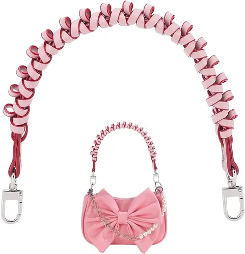 Miniatura 9 de PH PandaHall 1 pieza 17 pulgadas trenzado imitación cuero asas de repuesto bolsos correas bolso bandolera correa con hebilla de langosta giratoria