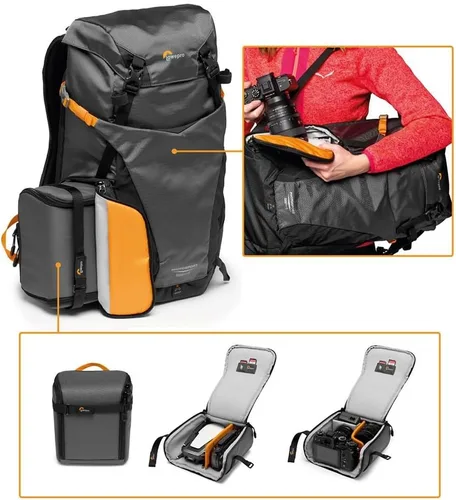 Miniatura 4 de Lowepro PhotoSport BP 24L AW III, mochila para cámara de senderismo, con acceso lateral, con inserto de cámara extraíble, con sistema de correa