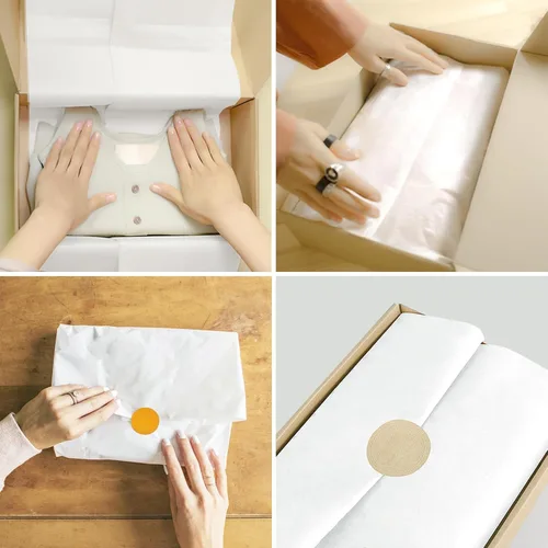 Miniatura 6 de Simetufy Papel de seda blanco para bolsas de regalo, 270 hojas de 20 x 20 pulgadas, papel de regalo blanco para embalaje, papel de seda de regalo a