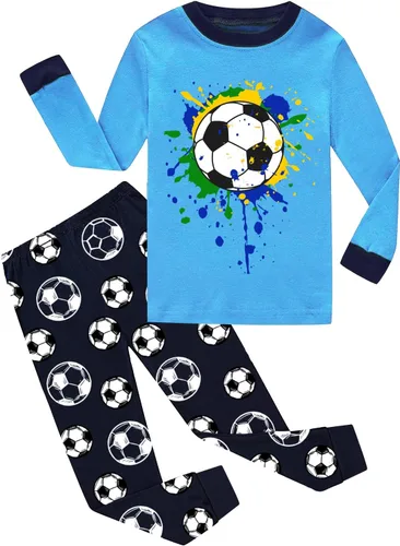 Miniatura 63 de Little Hand Pijamas para niños pequeños, Monster Truck 100% algodón, dinosaurio para niños, 2 piezas, ropa de dormir, conjuntos de ropa de dormir