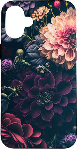 Miniatura 23 de Dahlia Flower Moody Dark Floral Pink and Purple Pattern Case for iPhone 17