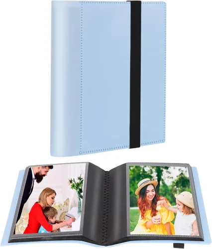 Miniatura 17 de Álbum de fotos pequeño, página interior negra con fuerte banda elástica, cada uno con capacidad para 64 fotos, mini libro de 4 x 6 pulgadas, álbum