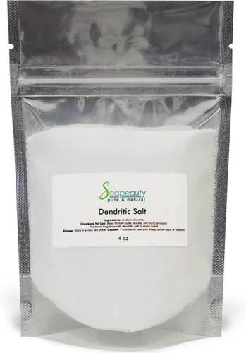 Soapeauty Sal Dendrítica | Sal de baño y cuerpo de grano fino premium para exfoliantes, exfoliantes y baños de leche | Alta absorción para aceites