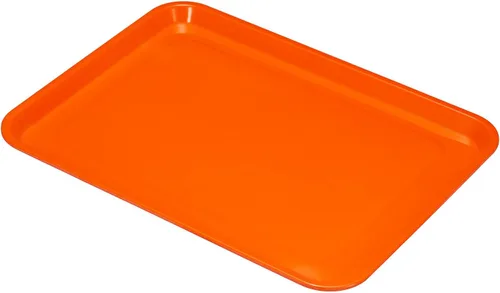 Miniatura 10 de PATIKIL Bandeja de comida rápida de 12 x 8 pulgadas, bandeja rectangular reutilizable reciclable multiusos para restaurante, cocina en casa