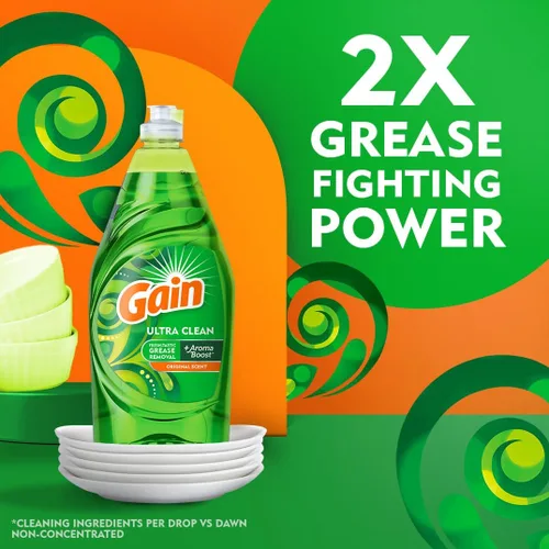 Miniatura 3 de Gain Ultra - Jabón líquido para lavavajillas, aroma original, 38 fl oz