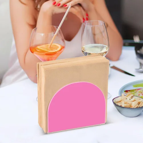 Miniatura 7 de Servilleteros color rosa coral claro, servilletero acrílico para almuerzo, servilletero, vertical, servilletero, para mesa, restaurante, picnic
