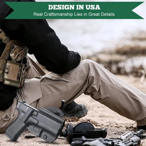 Miniatura 6 de WARRIORLAND Funda OWB Kydex con corte óptico, ajuste seleccionado para Glock 17/19/19X/43/43X MOS, sin riel 1911, Hellcat/Hellcat Pro, Taurus Glock