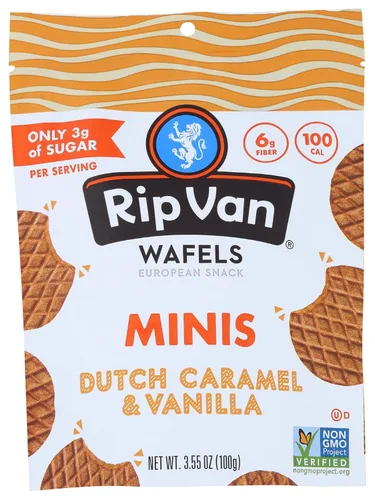 Miniatura 10 de RIP VAN WAFELS Galletas Wafel de miel y avena, 4.64 onzas