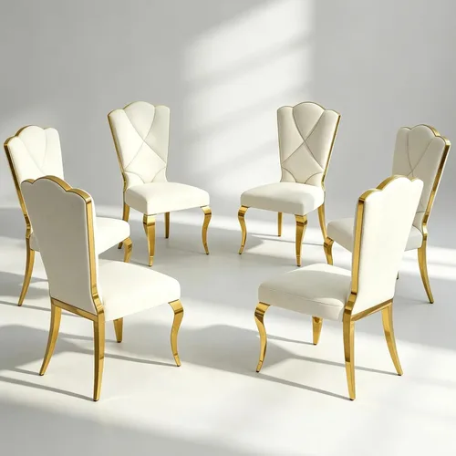 Miniatura 11 de Juego de 2 sillas de comedor de terciopelo negro y dorado, sillas de cocina tapizadas con respaldo alto con patas de acero inoxidable pulido, sillas