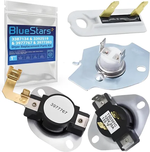 BlueStars [GARANTÍA DE POR VIDA] 3387134 Termostato de ciclo 3392519 Fusible térmico para secadora 3977393 Interruptor de corte térmico 3977767 Kit