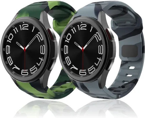 Miniatura 6 de Correa resistente sin huecos para Samsung Galaxy Watch Band 8 1.732 in 1.575 in/Galaxy Watch 8 Classic Band 1.811 in, correa deportiva de silicona